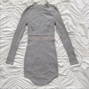 LF bodycon mesh cutout dress